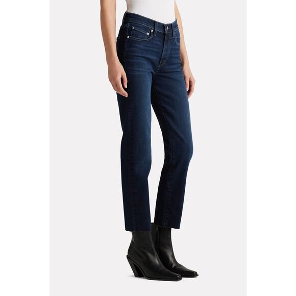 Edwin Women's Bree Slim Skinny Raw Hem Denim Jeans Night Sky Dark Wash 25 New - Picture 1 of 11